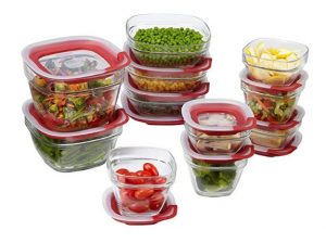 Best Glass Food Containers - Rubbermaid Easy Find Lids Glass Food Storage and Meal Prep Containers